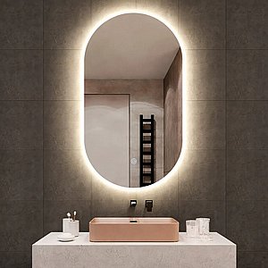 מראה אובלית לתלייה עם תאורה LED אחורית 60*80 ס"מ מראה אובלית לתלייה עם תאורה LED אחורית 60*80 ס"מ
